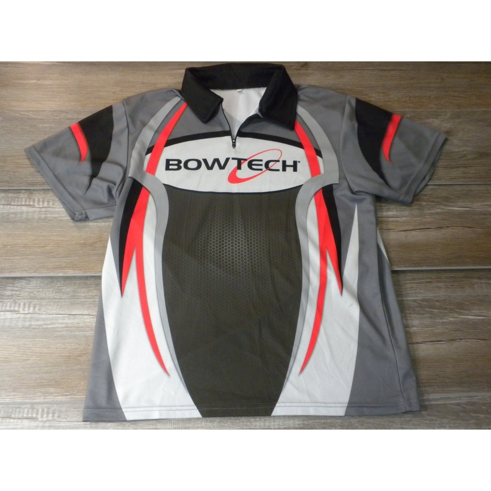 Bowtech Shooter Jersey M Black Archery Competitive Performance 1/4 zip Wicking